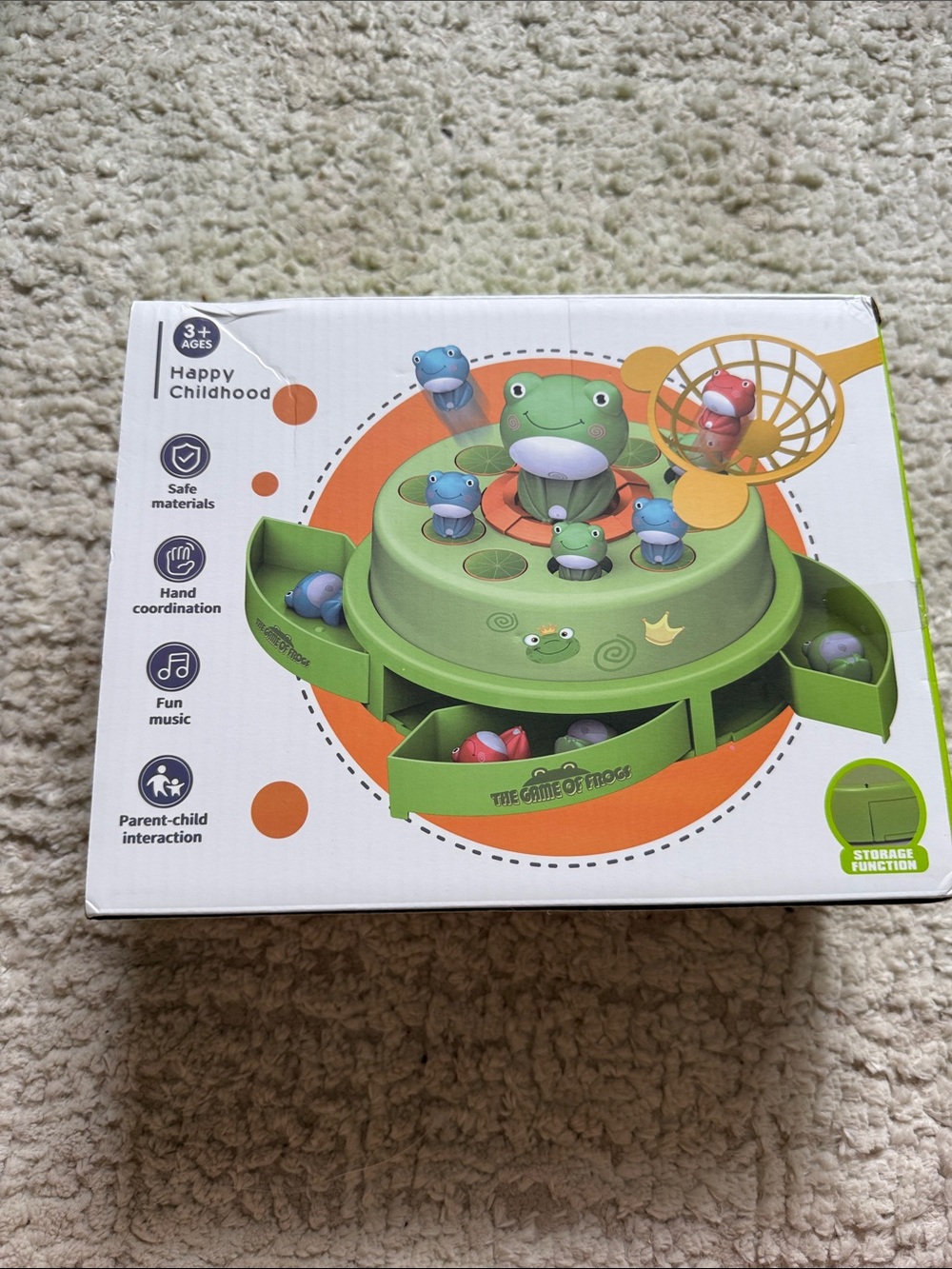 NWT Green Frog Pop-Up Fishing Game for Kids
